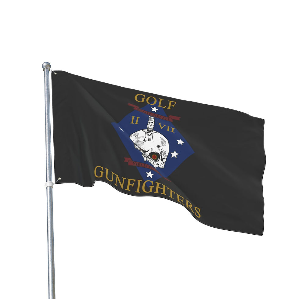 Thumbnail: Gunfighters Flag — 'Golf Gunfighters' Double-Sided Military Skull Banner