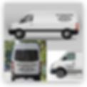 Branded white delivery vans for my site