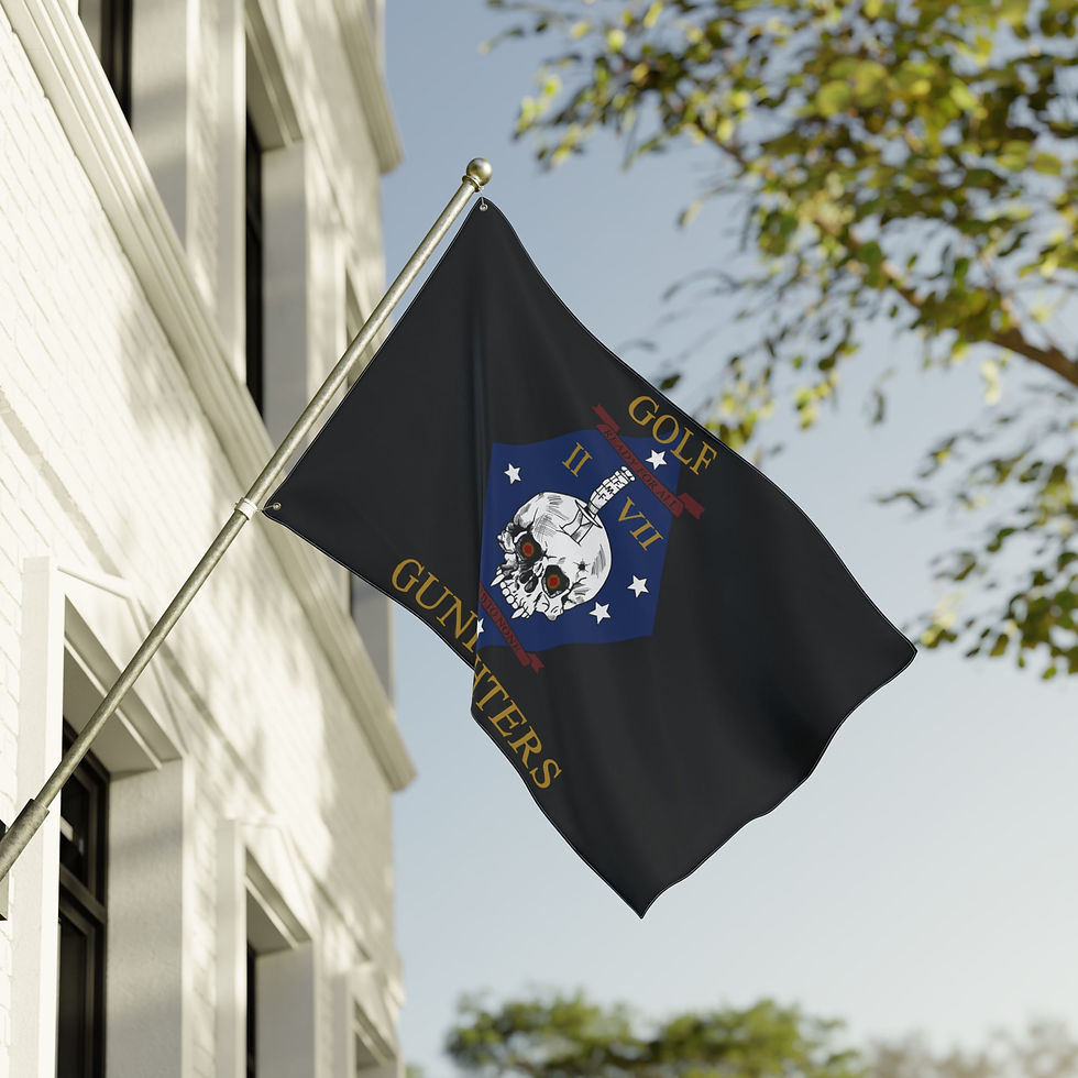 Thumbnail: Gunfighters Flag — 'Golf Gunfighters' Double-Sided Military Skull Banner