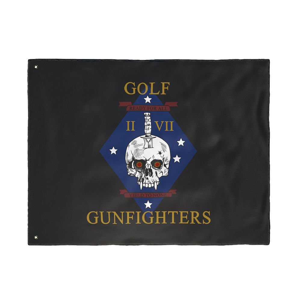 Thumbnail: Gunfighters Flag — 'Golf Gunfighters' Double-Sided Military Skull Banner