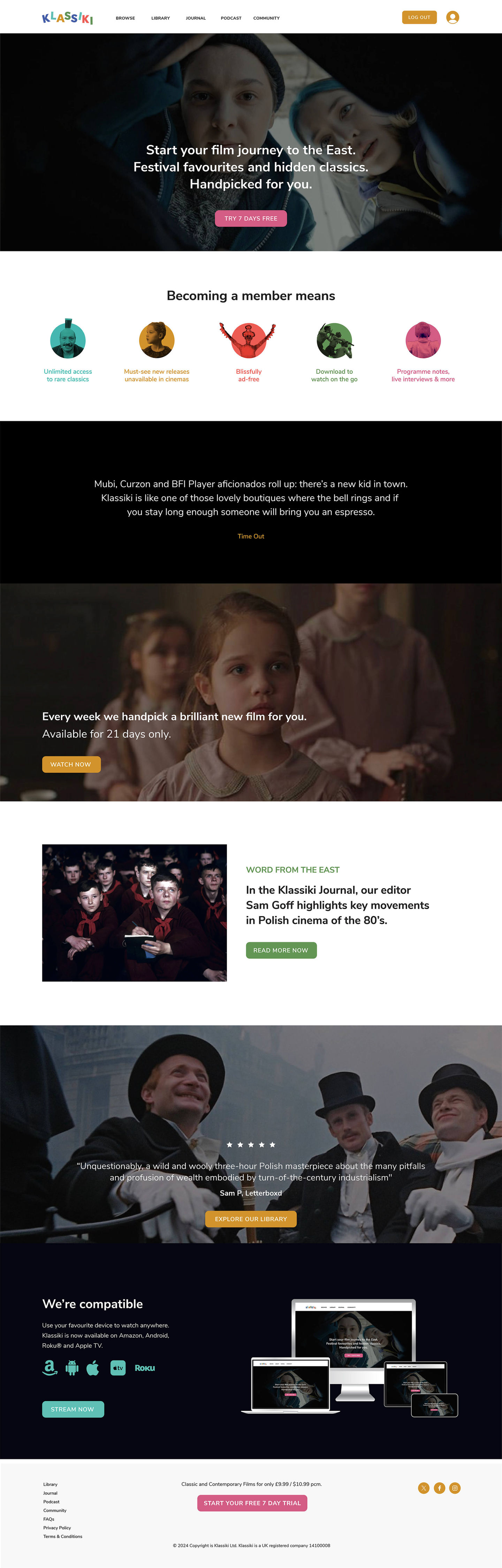 Klassiki Website Design