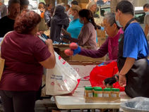 끝없는 ‘배급행렬’..배급받는 젊은 중산 층 껑충
