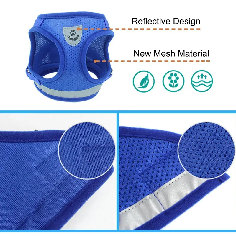 Miniatura: Conjunto de Coleira Peitoral e Trela para Gatos