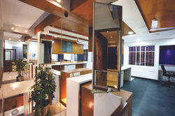 Reflections of the mirror placed along the cut-out