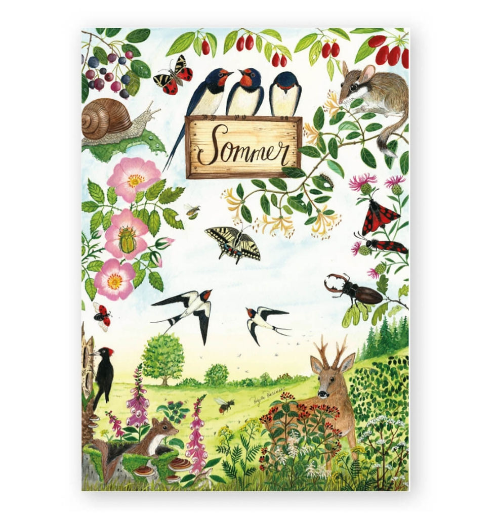 Miniaturbild: Postkarten Hallo Frühling, Sommer, Herbst und Winter