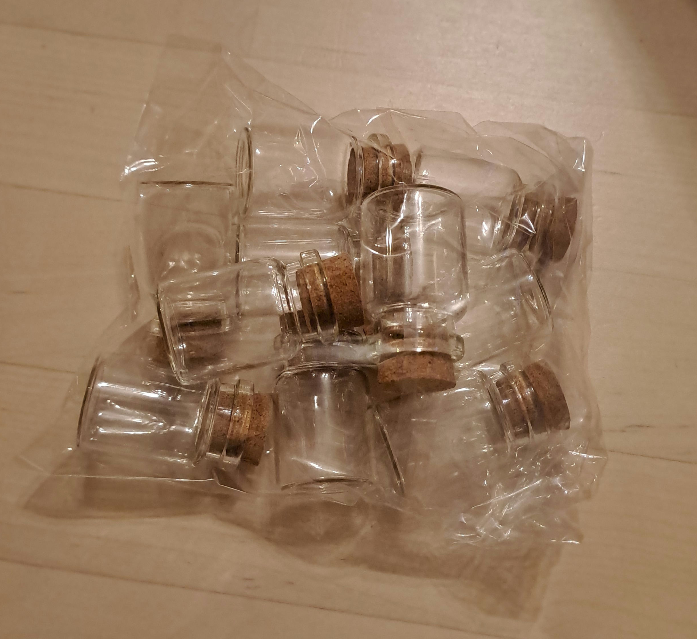 Mini Gläschen mit Kork XXL