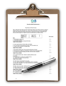 Executive Function School Assessment and Accommodations Clipboard