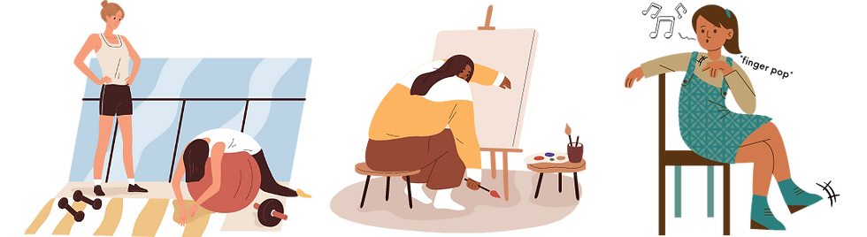 When an ADHDer has too little stimulation, we may begin to feel... Restless Uncomfortable Lethargic Uninterested Hyperactive. We'll have a hard time focusing and likely stim more: Rocking, bouncing a leg, whistling, skin picking, etc.