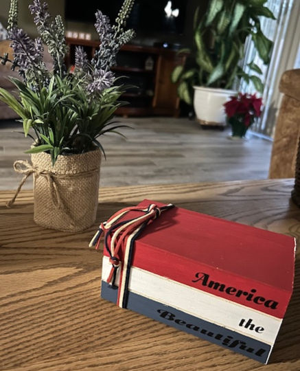 Wooden Faux Book Decor