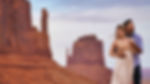 couple's portrait in Monument Valley