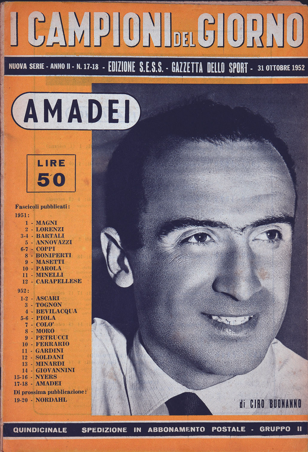 I campioni del giorno, n. 17-18 anno II - Amadei