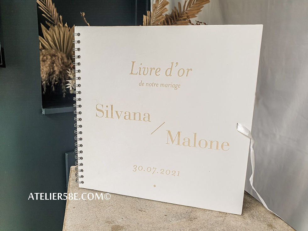 Livre d'or pour mariage minimaliste livre papier