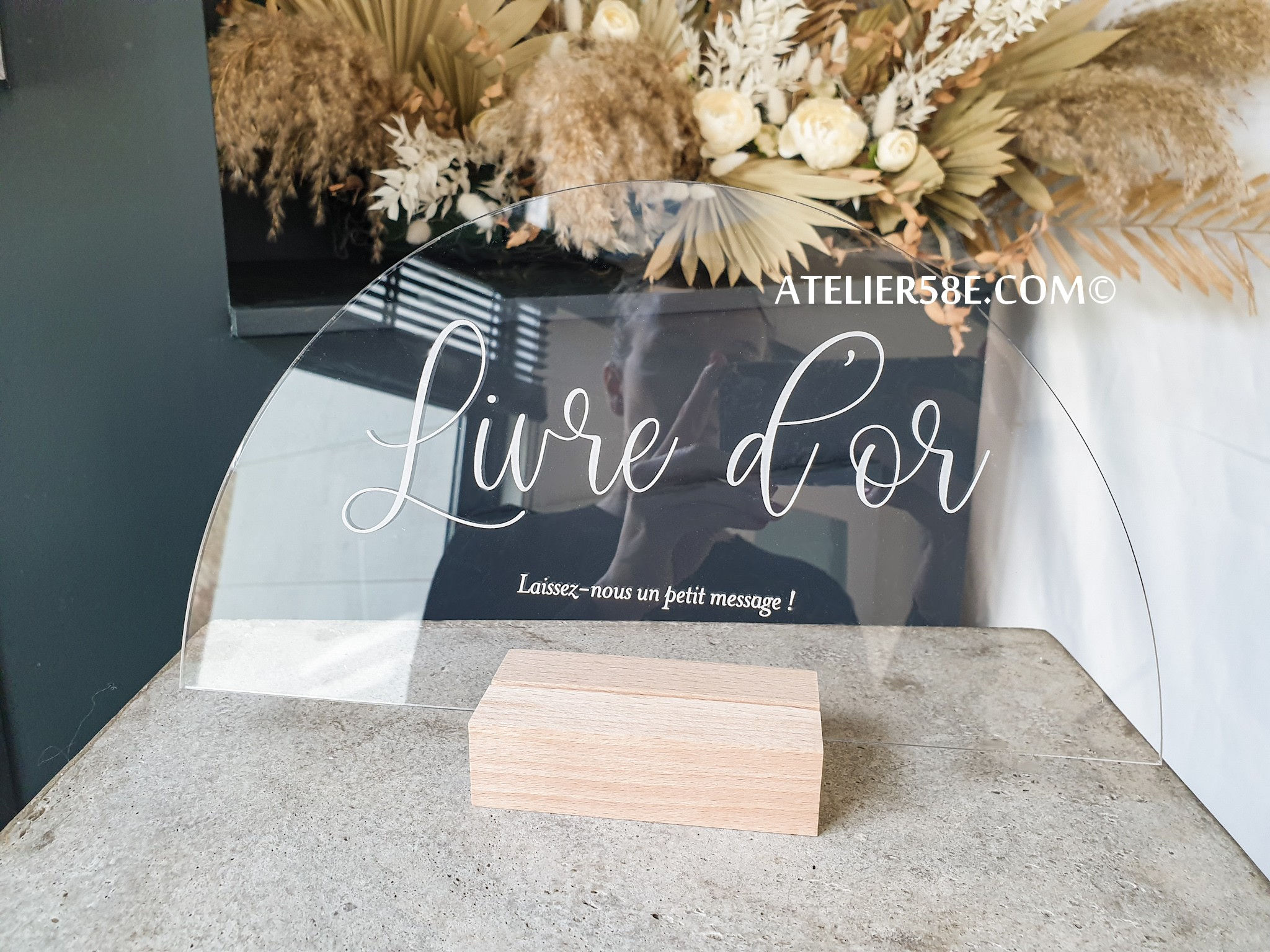 Petite pancarte livre d'or de mariage à personnaliser