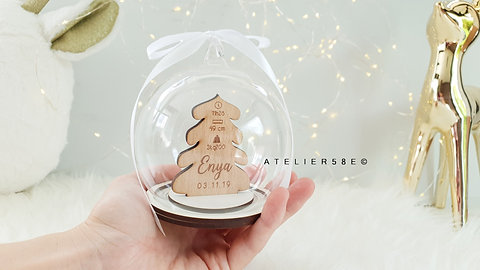 Boule De Noël En Verre Personnalisée