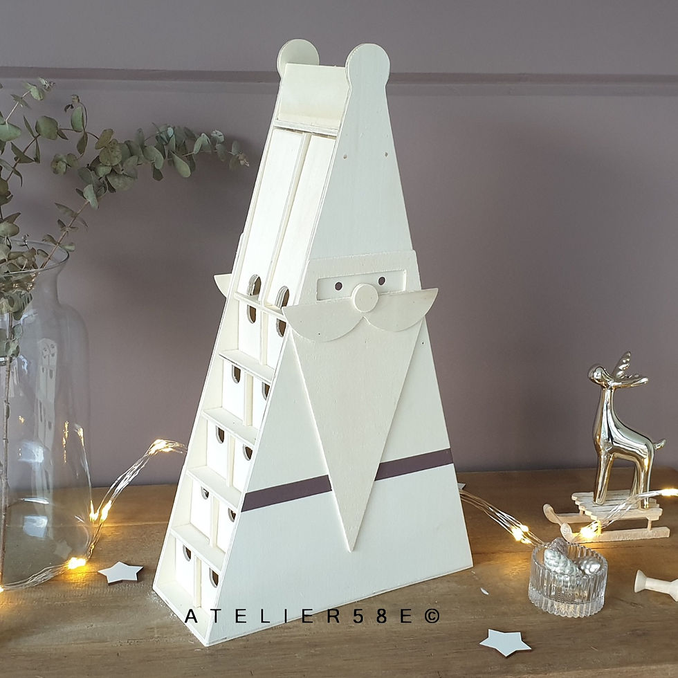 Calendrier de l'avent Père Noël décoration Noel 2019