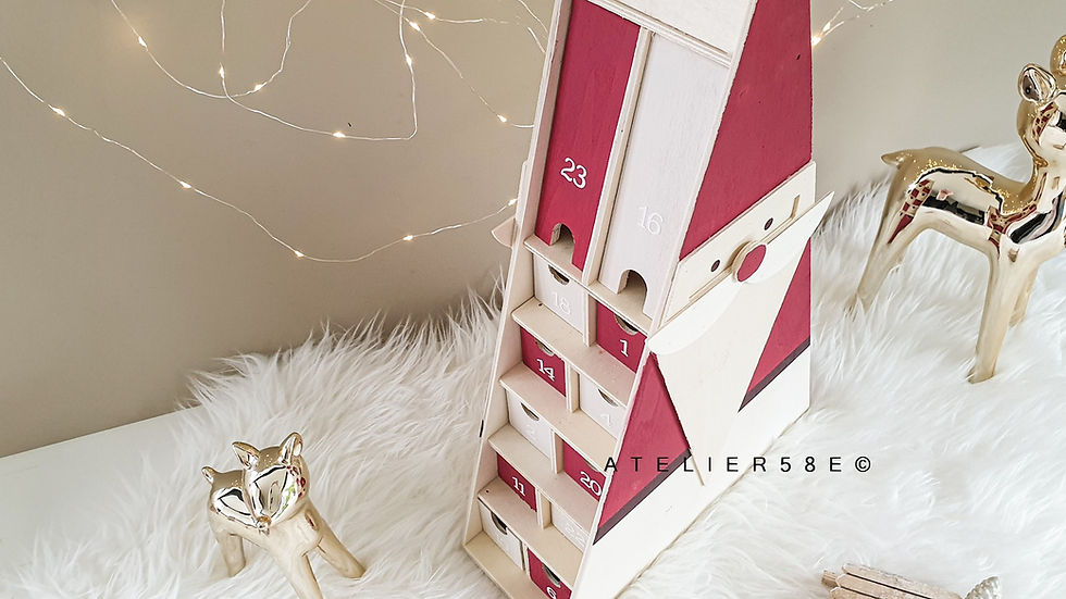 Miniature : Calendrier de l'avent Père Noël décoration Noel 2019