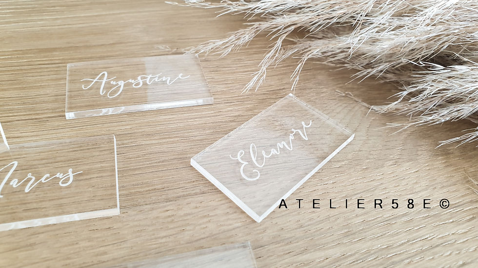 decoration table de mariage marque place originaux gravés