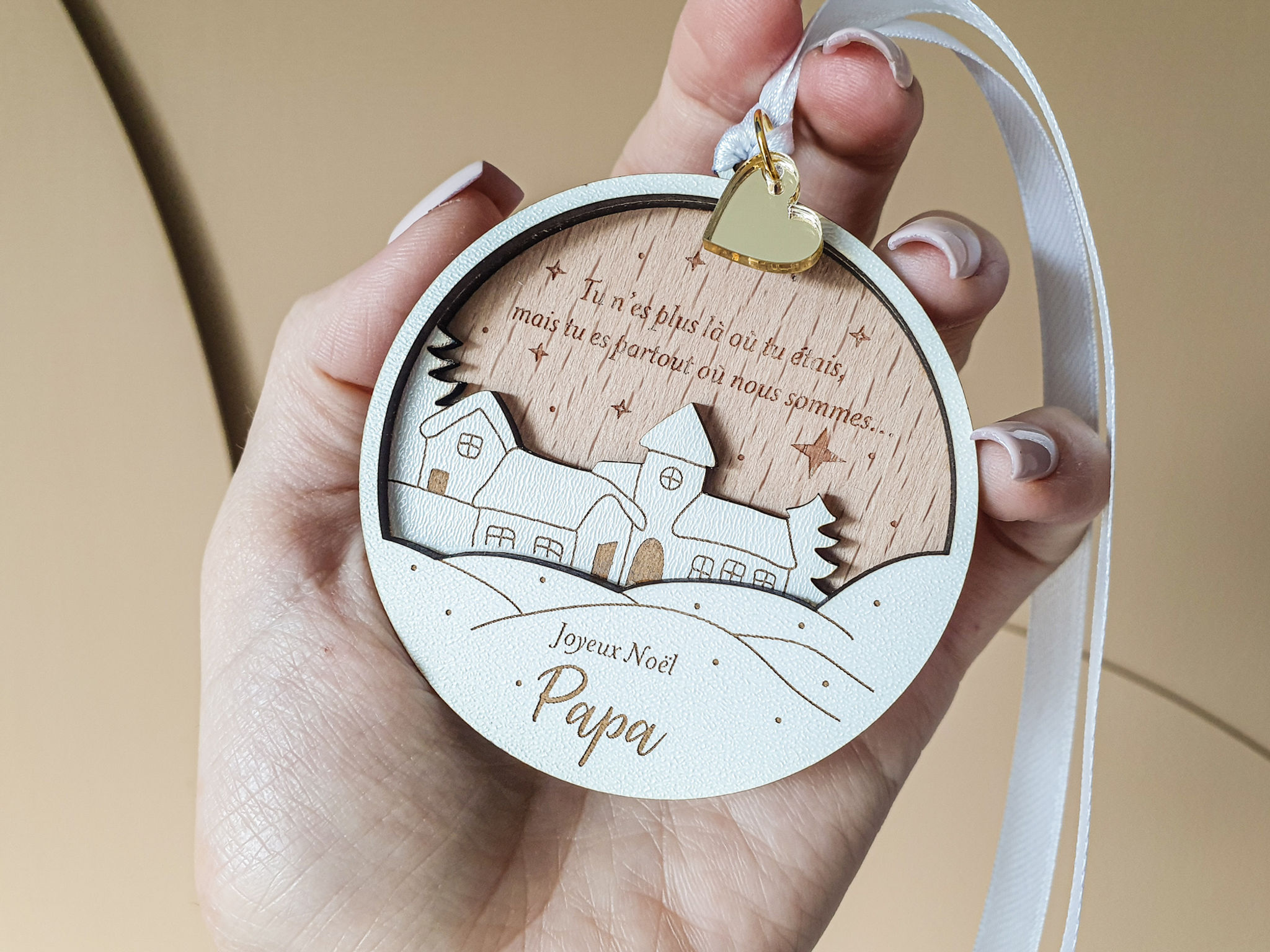 Boule de Noël personnalisée pour défunt