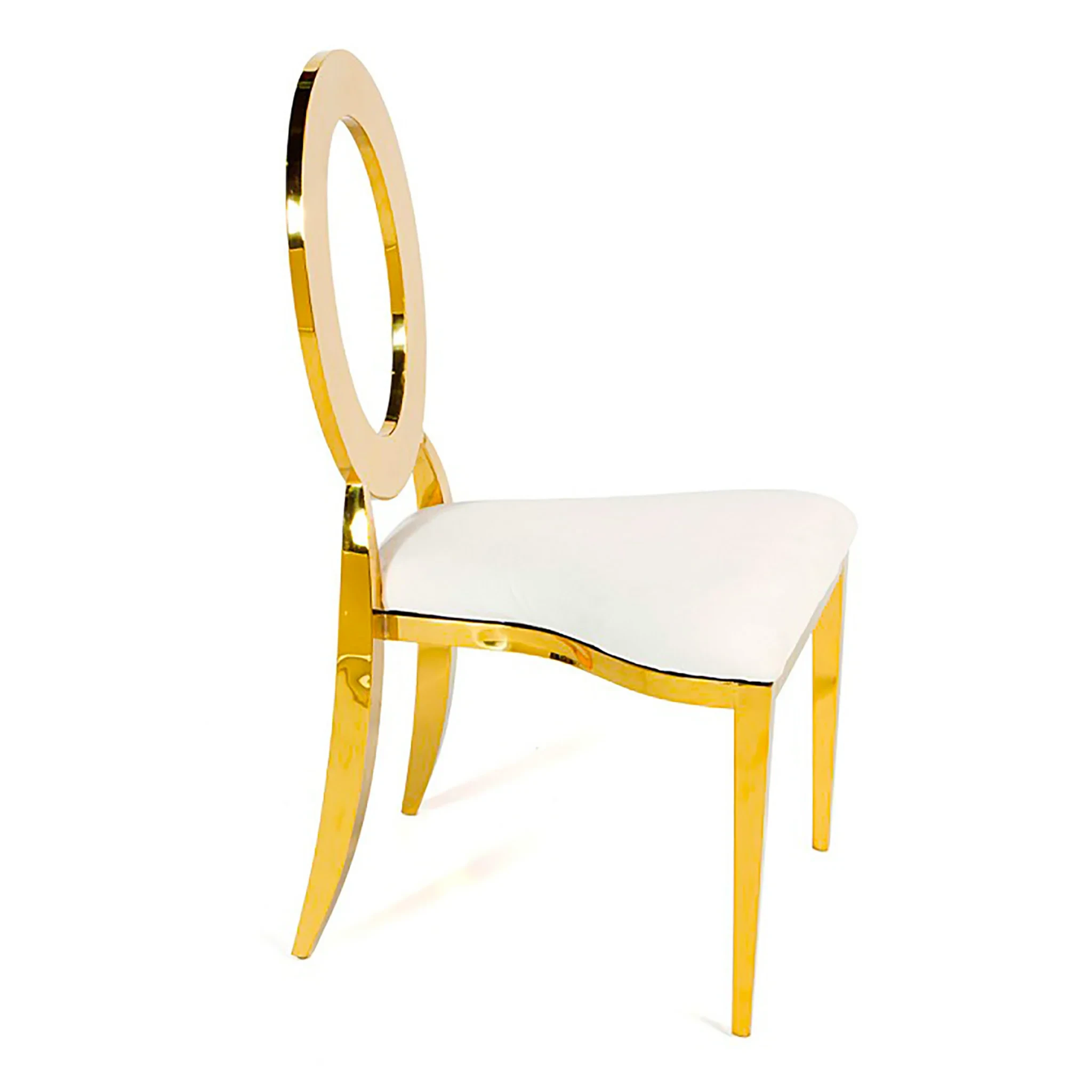 O Back Gold Chairs