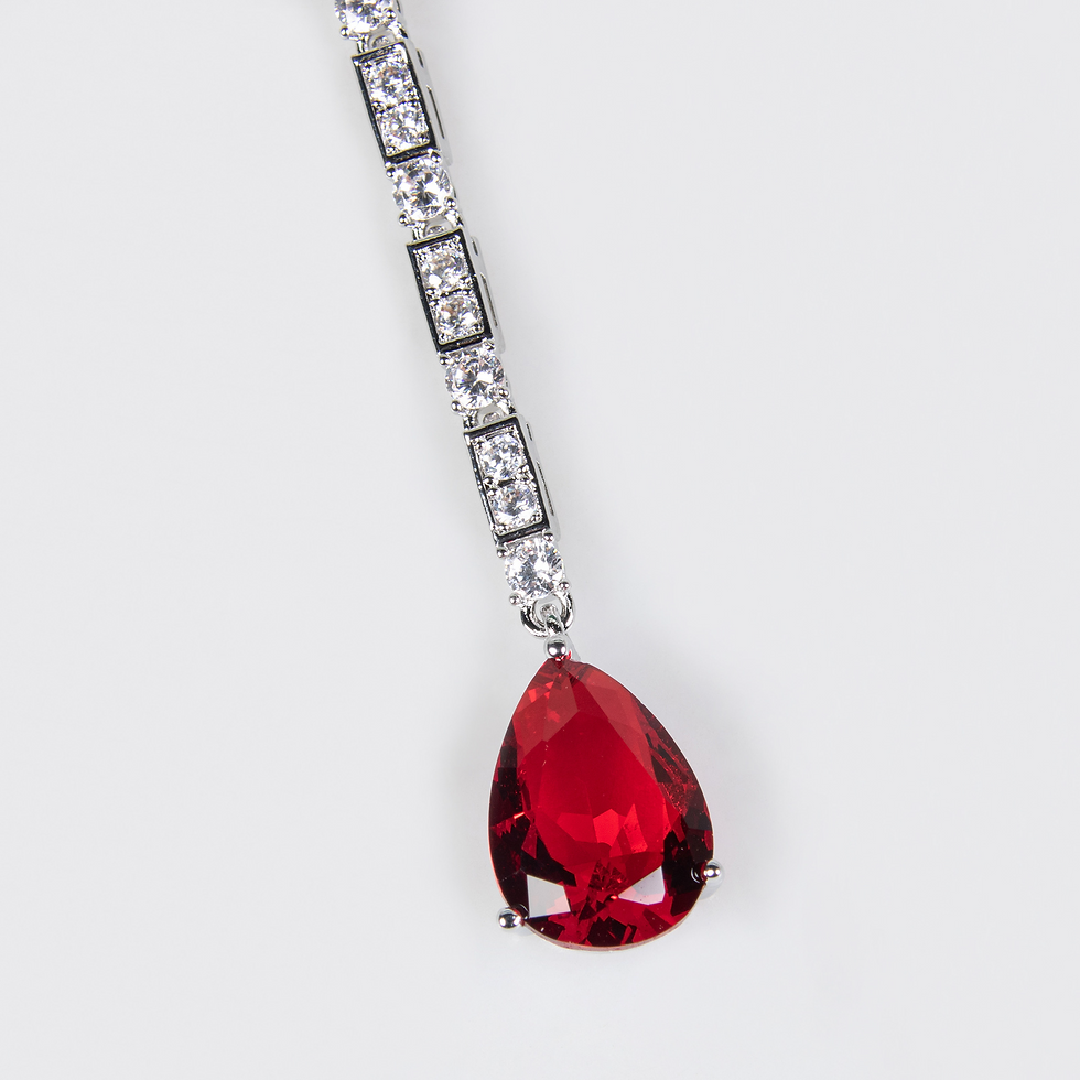 Thumbnail: S925 Silver Snake-Shaped Necklace Set with Full Zirconia Pave