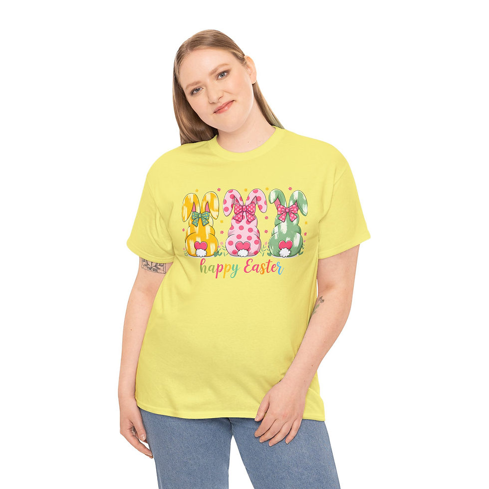Thumbnail: Bunny Squad  Happy Easter Unisex Heavy Cotton Tee