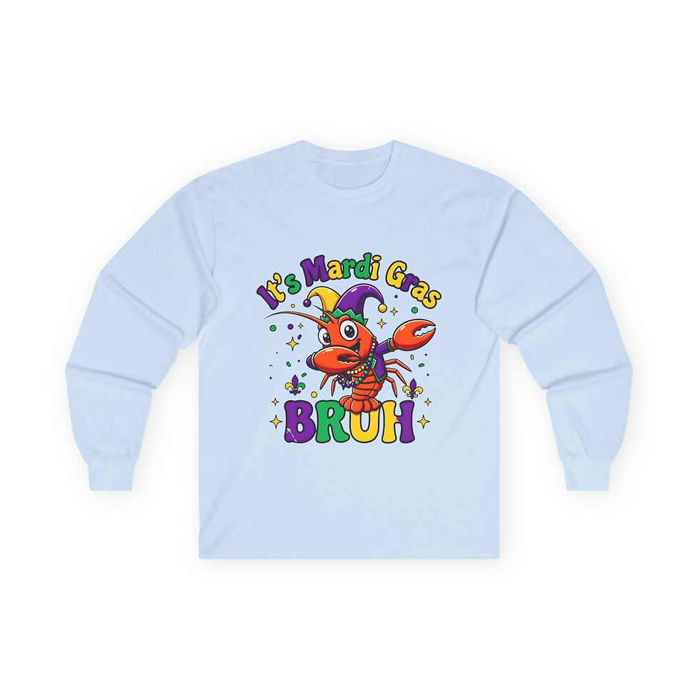 Thumbnail: Mardi Gras Bruh Long Sleeve Tee