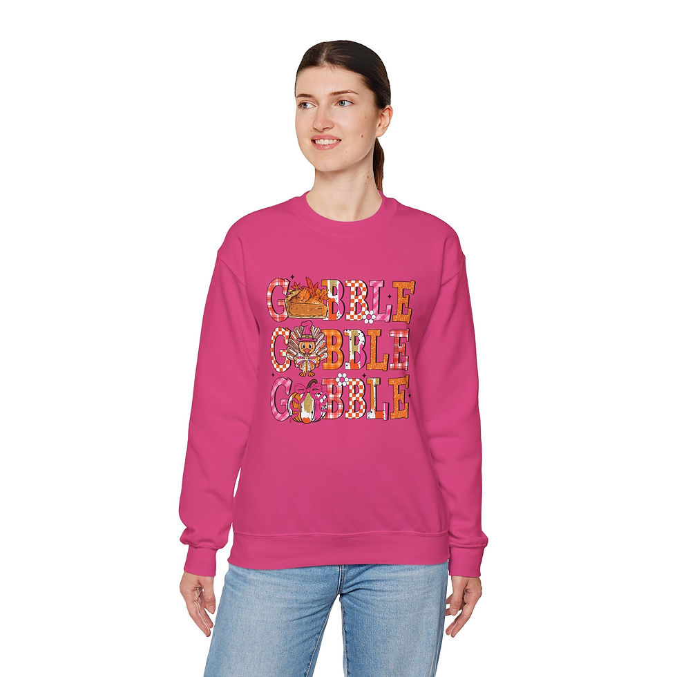 Thumbnail: Gobble Gobble Thanksgiving  Crewneck Sweatshirt