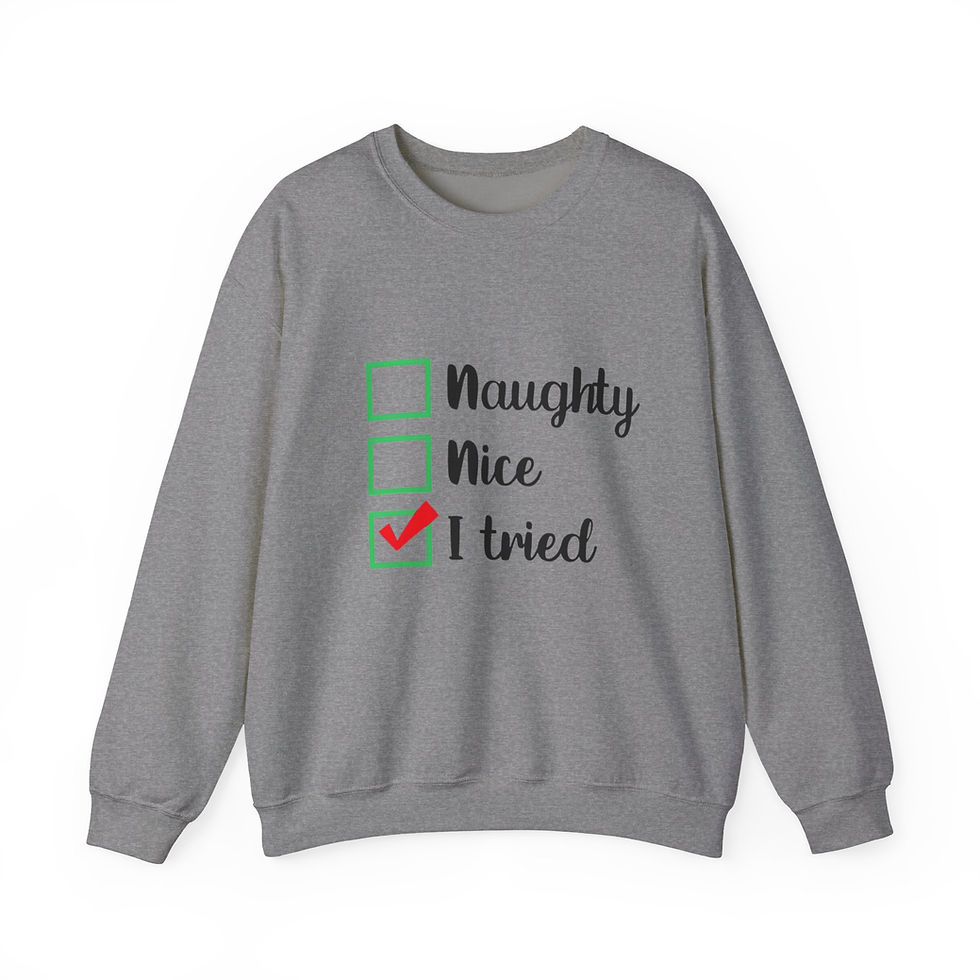 Thumbnail:  I Tried Holiday Checklist Sweatshirt