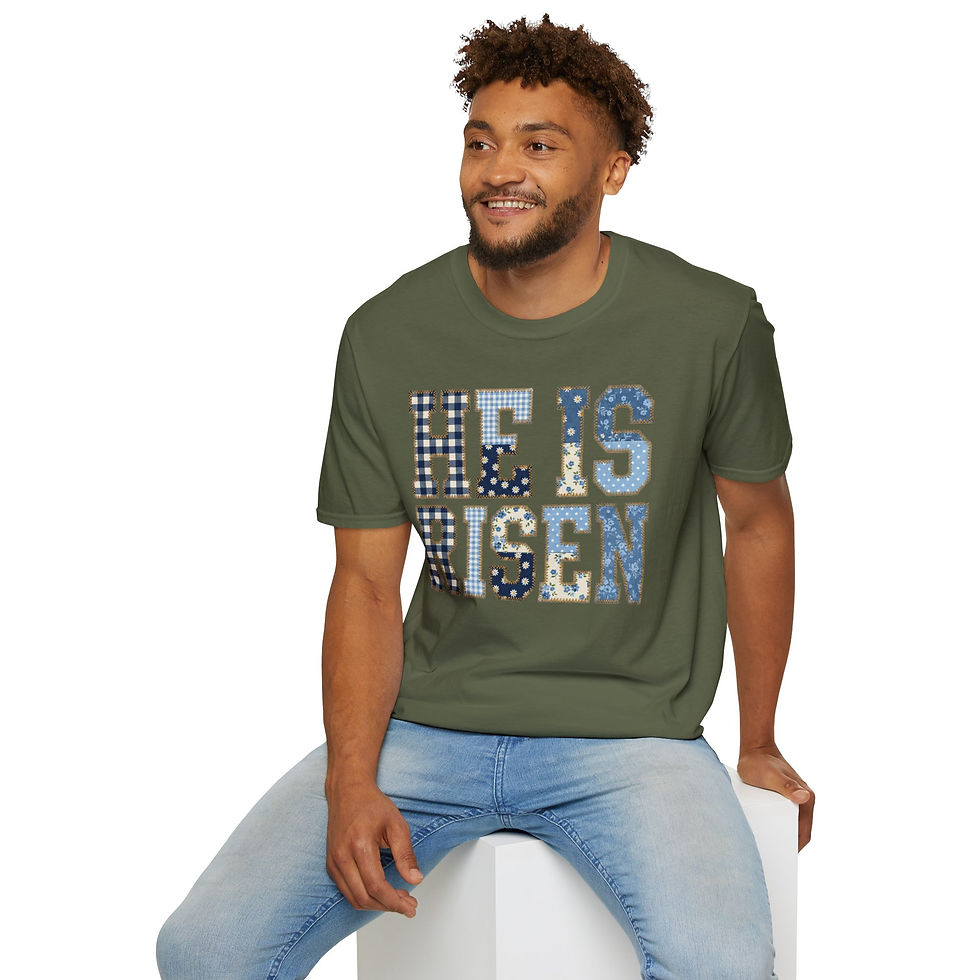 Thumbnail: He Is Risen T-Shirt — Easter Christian Graphic Tee
