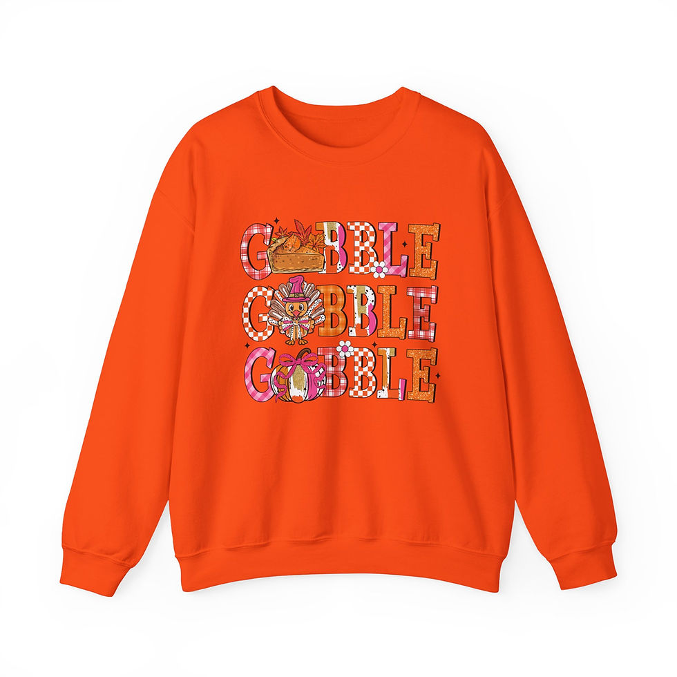 Thumbnail: Gobble Gobble Thanksgiving  Crewneck Sweatshirt