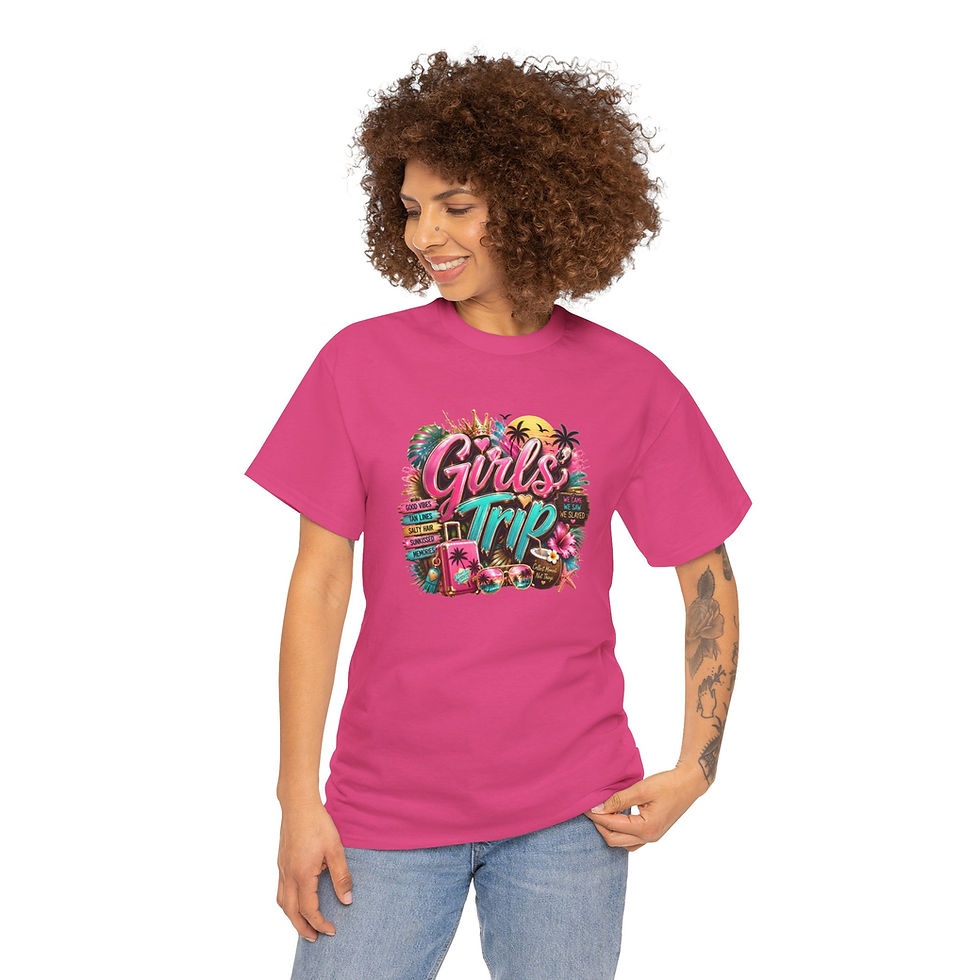 Thumbnail: Girls Trip T-Shirt – Retro Tropical Vacation Tee