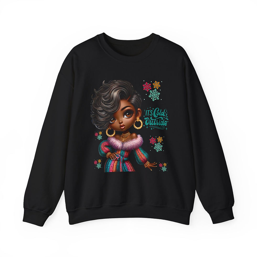 Thumbnail: Winter Glam - It's Cold Outside Crewneck Sweatshirt