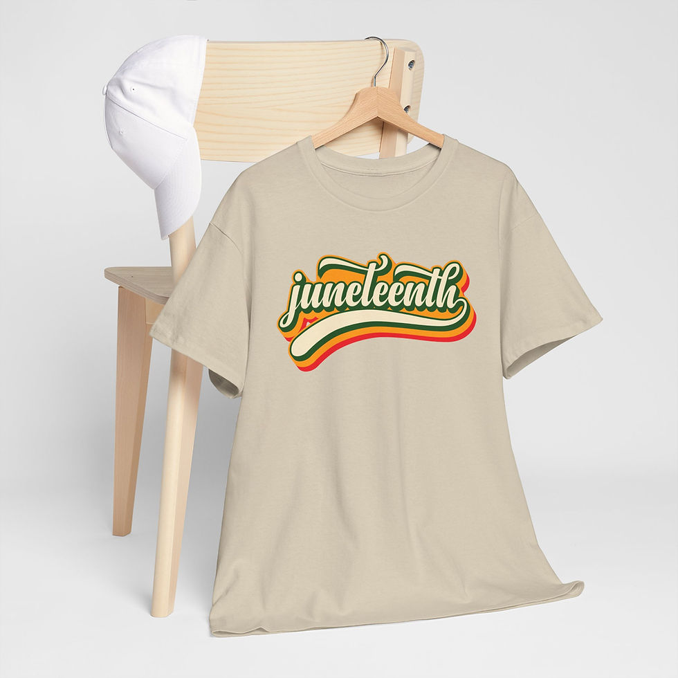 Thumbnail: Juneteenth in Vintage Lettering Unisex Heavy Cotton Tee