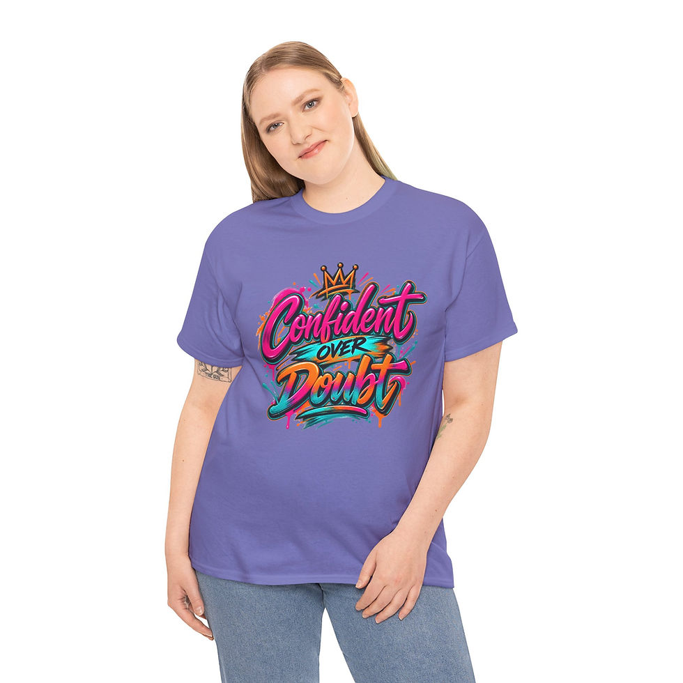 Thumbnail: Confident Over Doubt Graphic Tee — Bold Motivational Streetwear