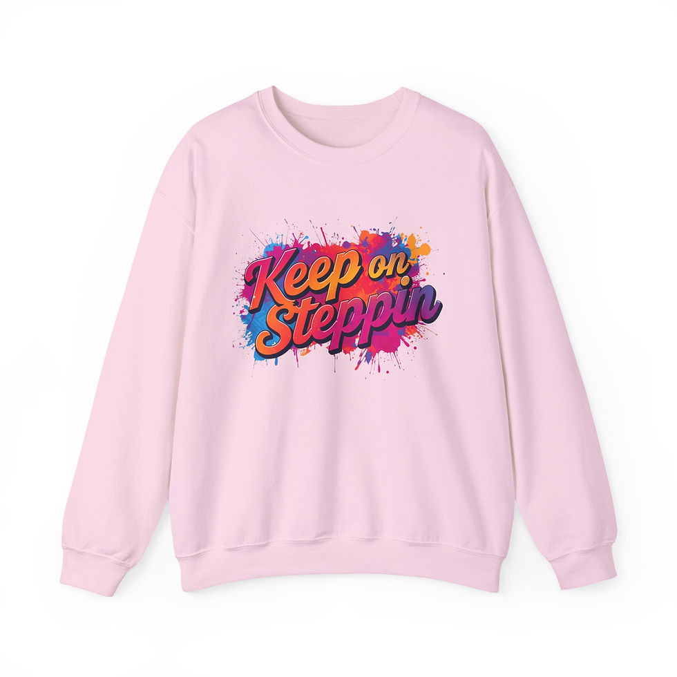 Thumbnail: Keep On Steppin' Crewneck Sweatshirt Retro Colorful Street Dance Graphic