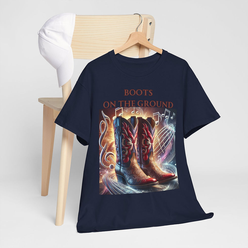 Thumbnail: Boots on the Ground: Country Vibes Unisex Heavy Cotton Tee