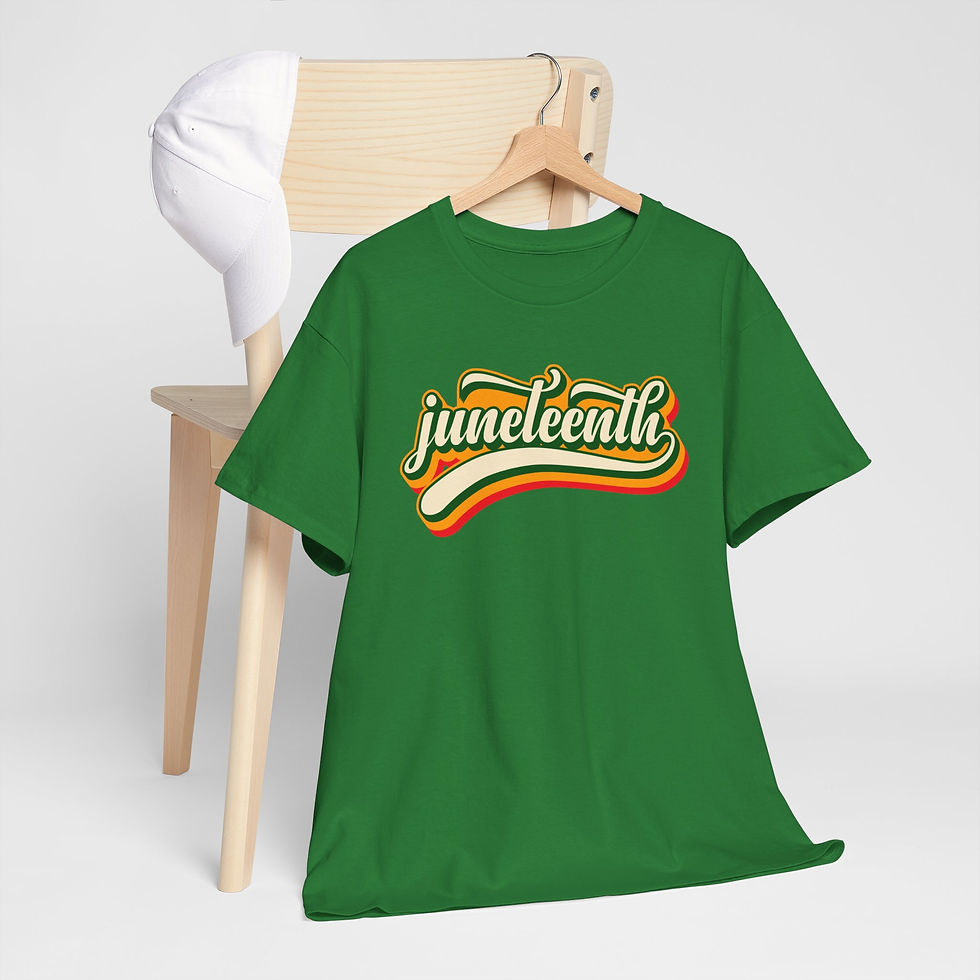 Thumbnail: Juneteenth in Vintage Lettering Unisex Heavy Cotton Tee