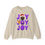 Thumbnail: Purple Joy Joy Joy Christmas Sweatshirt Crewneck with Santa, Reindeer & Ornament
