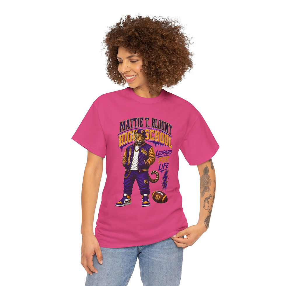 Thumbnail: Leopard Mascot High School Tee — "Leopard For Life" Vintage Sports Shirt