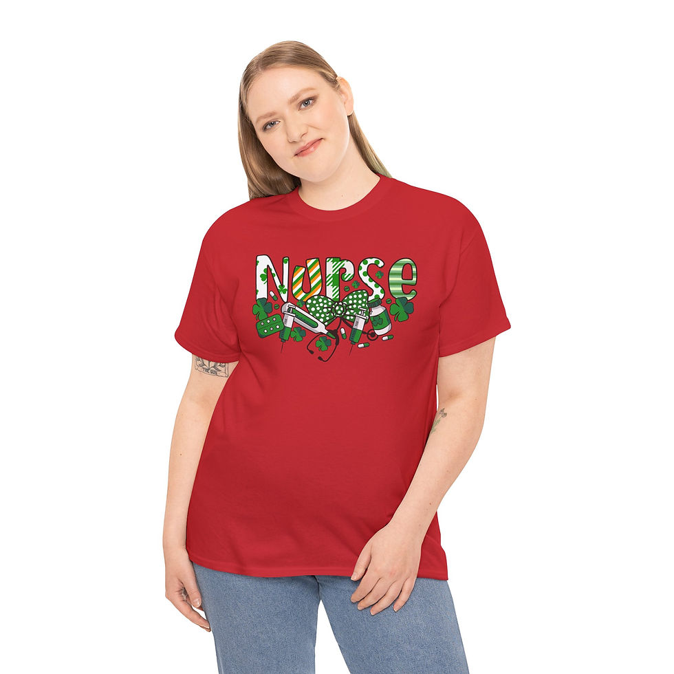 Thumbnail: Nurse St. Patrick's Day Unisex Heavy Cotton Shirt Tee