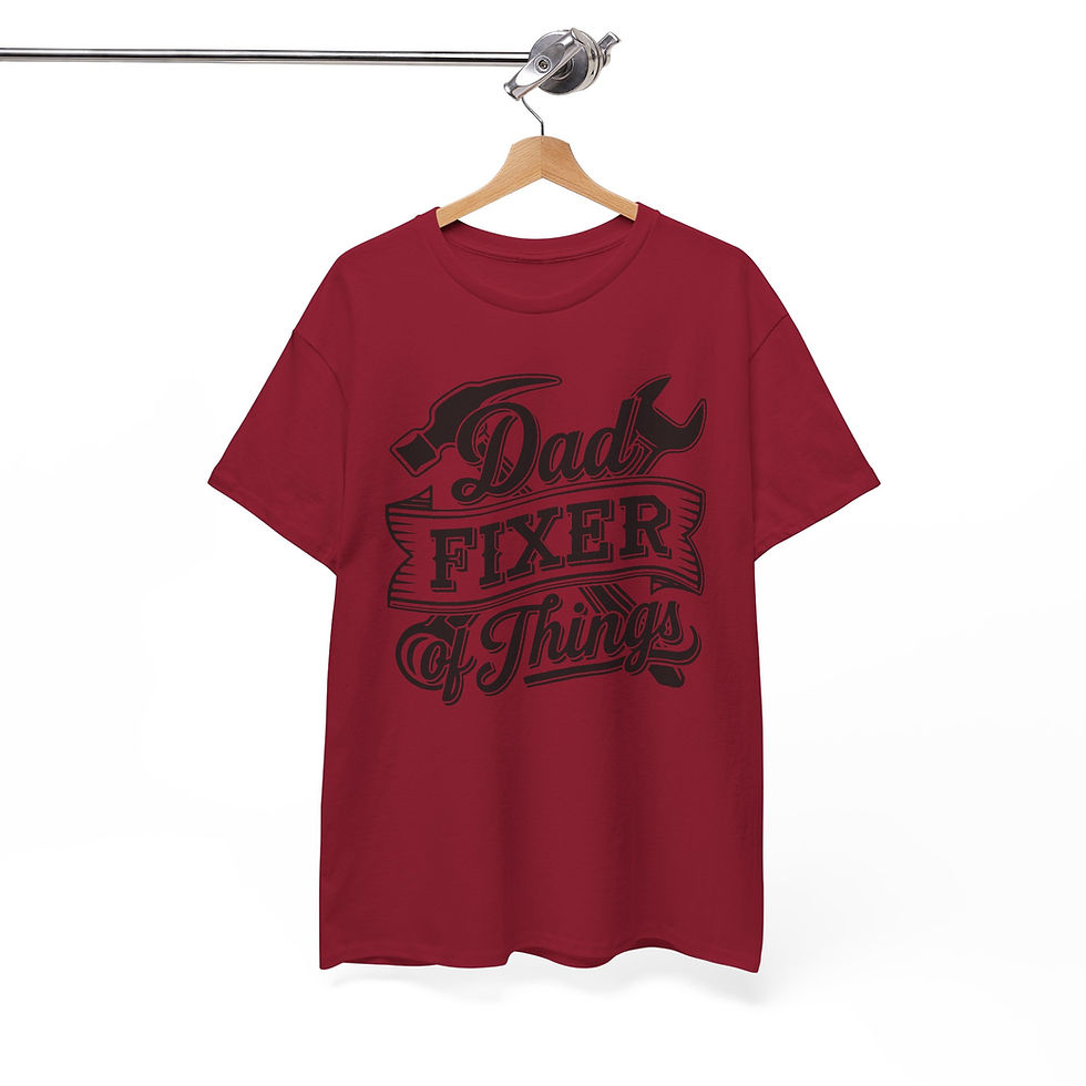Thumbnail: Dad Fixer of Things Unisex Heavy Cotton Tee - Perfect Gift for Handyman Dads