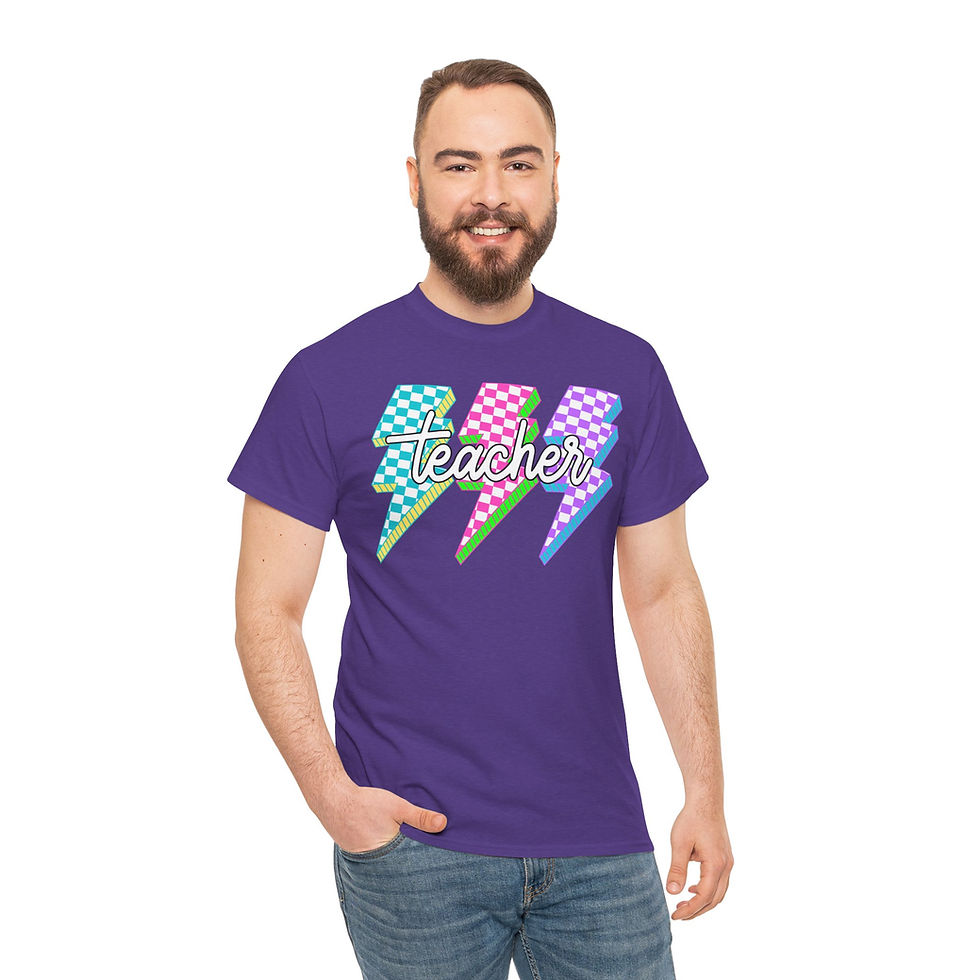 Thumbnail: Retro Lightning Teacher Graphic Tee