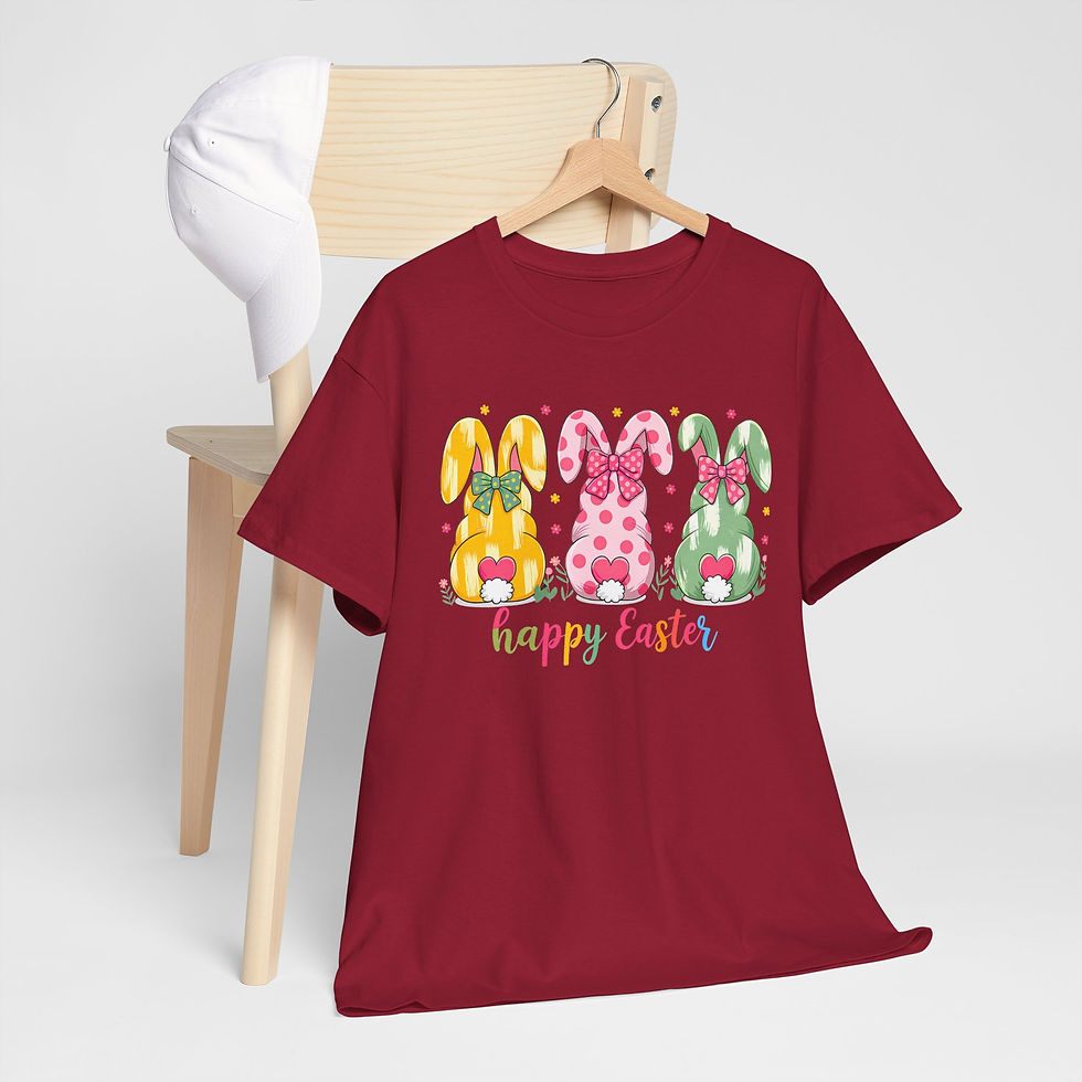 Thumbnail: Bunny Squad  Happy Easter Unisex Heavy Cotton Tee