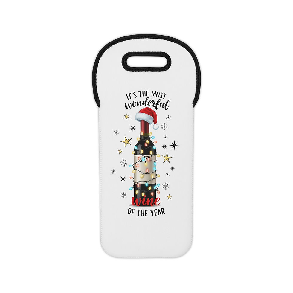 Thumbnail: Wine Tote — "It’s the Most Wonderful Wine of the Year" Holiday Bottle Carrier