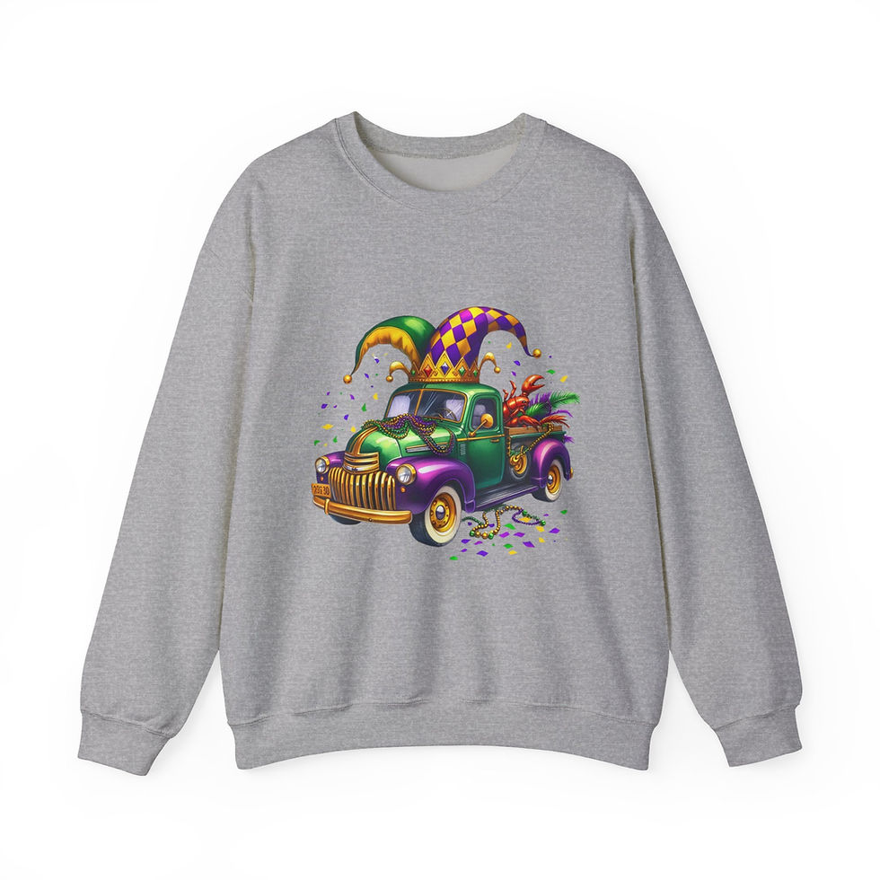 Thumbnail: Mardi Gras Truck Crewneck Sweatshirt