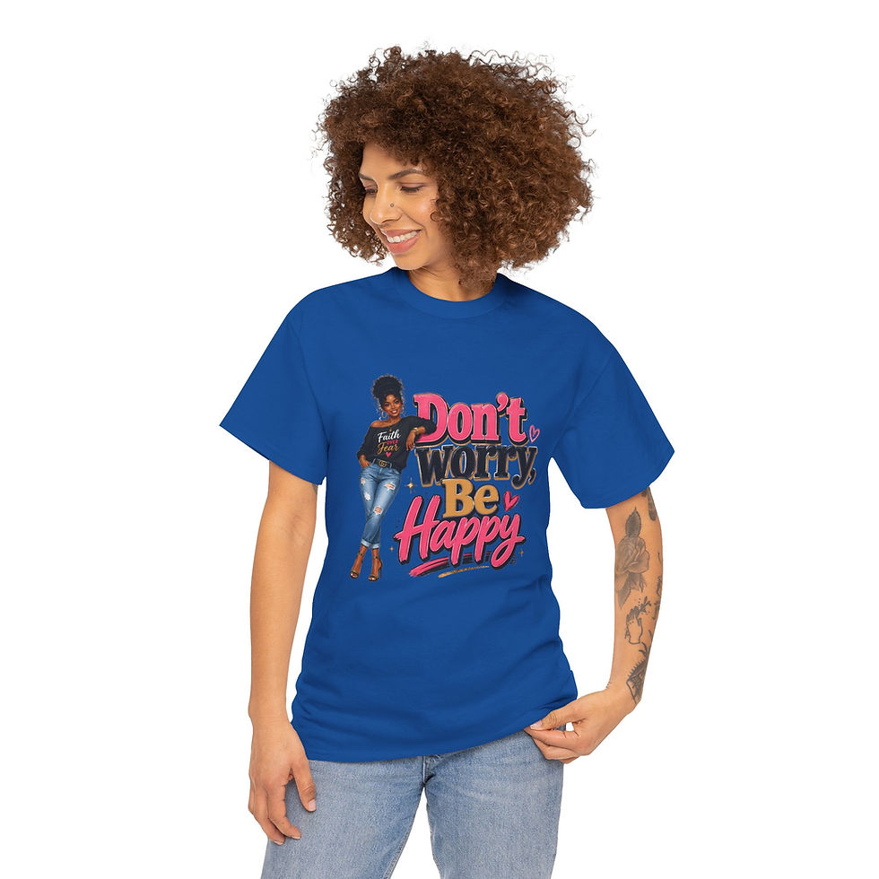 Thumbnail: Don’t Worry, Be Happy Tee — Positive Message Graphic T-Shirt
