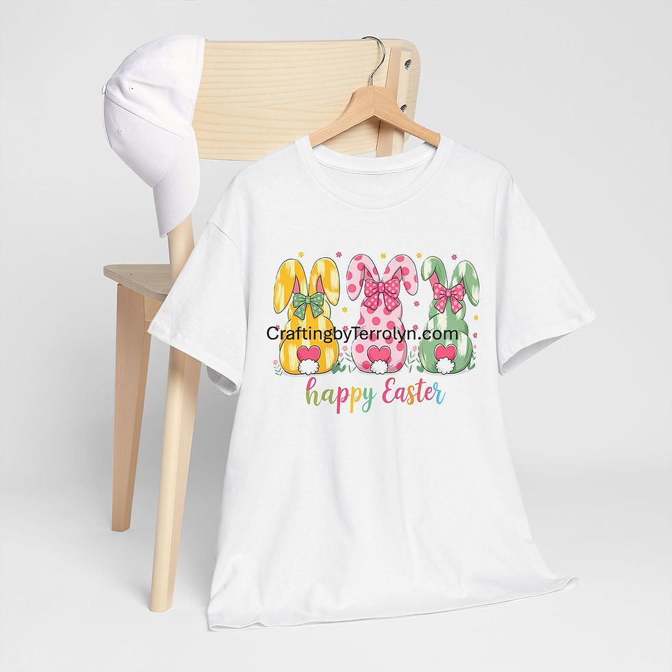 Thumbnail: Bunny Squad  Happy Easter Unisex Heavy Cotton Tee