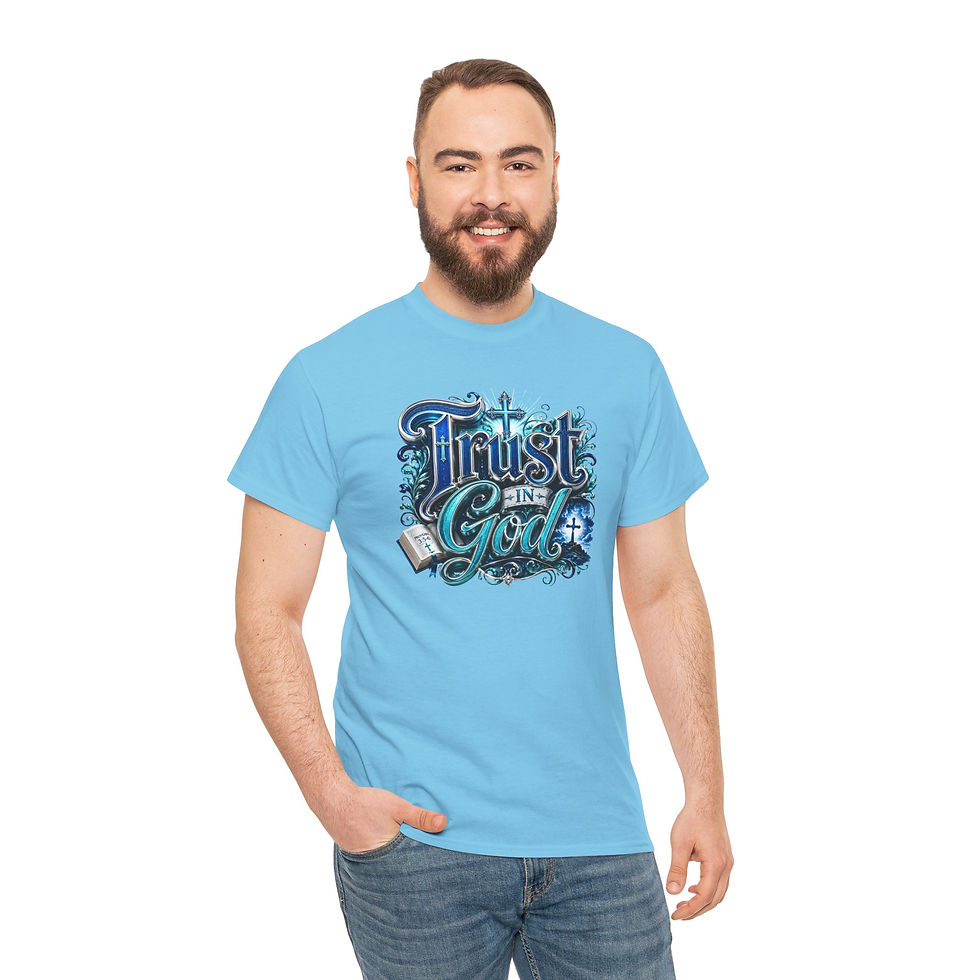 Thumbnail: Trust in God T-Shirt -Faith Graphic Tee with Bible Design