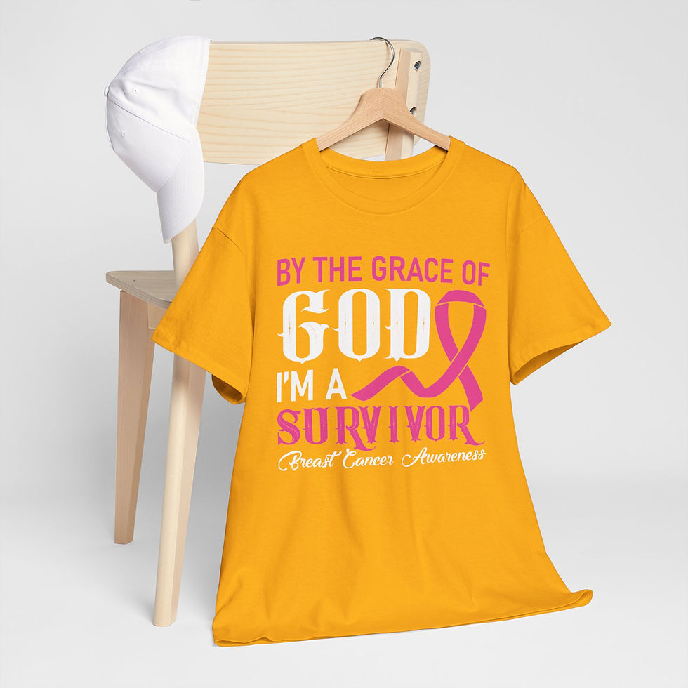 Thumbnail: Breast Cancer Awareness Survivor Tee - By the Grace of God