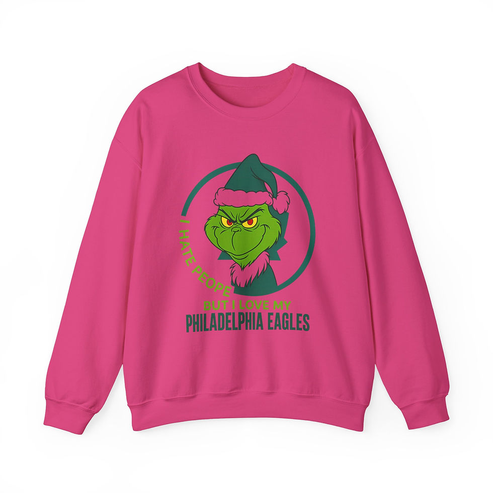 Thumbnail: Grinch "I Hate People, But I Love My Philadelphia Eagles" SweatshirtSweatshirt